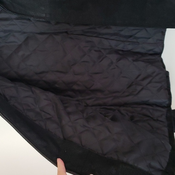 Wilson genuine Leather jacket, full zip, pockets, black, women's size medium - Picture 7 of 10